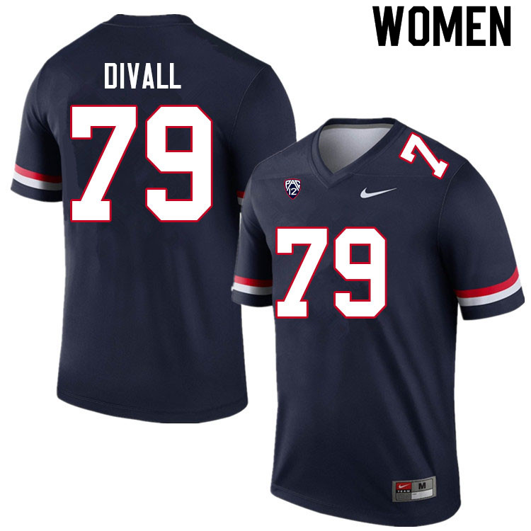 Women #79 Davis DiVall Arizona Wildcats College Football Jerseys Sale-Navy - Click Image to Close